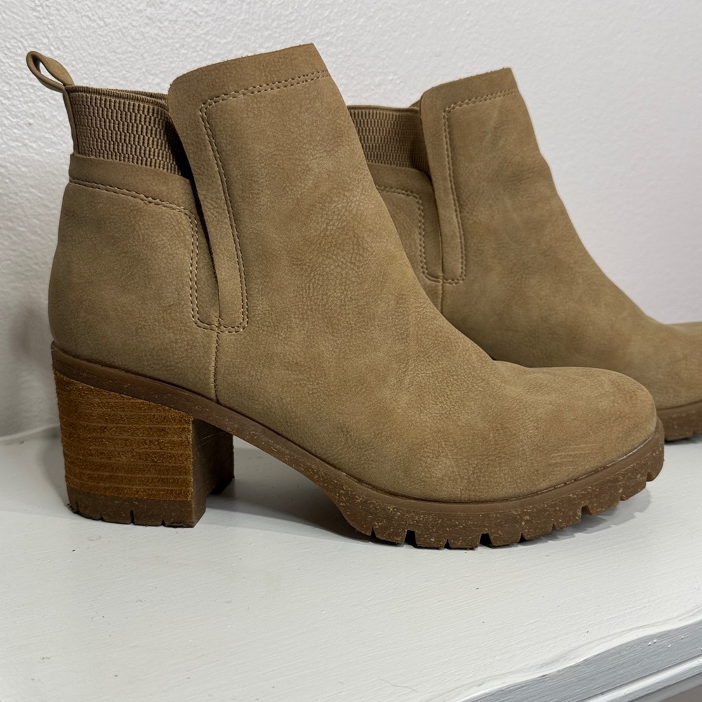 Korks Elsie Ankle Boots Tan leather 8